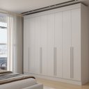 Ver imagem 1 de Guarda-Roupa Casal Porto 8 Portas 4 Gavetas 100% MDF Branco - Panorama Móveis