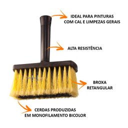 10 Trincha Broxa Para Pintura Rusticas Pedreiro 15cm Atlas - 2