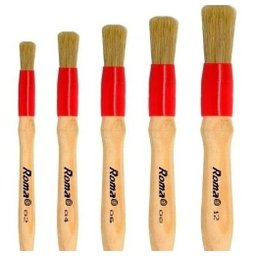 10 Kit Pincel De Cerda Branca Roma Detalhamento Automotivo - 1