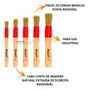 Ver imagem 2 de 10 Kit Pincel De Cerda Branca Roma Detalhamento Automotivo