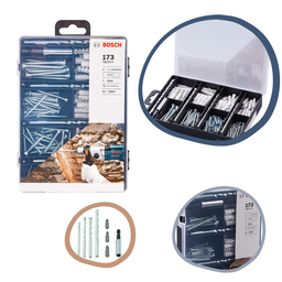 Jogo de Parafusos, Buchas, Bits E Brocas para concreto ou vídea ( 5, 6, 7 e 8mm ) 173 peças Bosch - 1