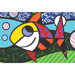 Quadro Romero Britto Peixe 40x60 - Modelo 3 - 1