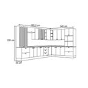 Ver imagem 5 de Cozinha Modulada Henn Americana 19 Peças (6aéreos+6balcões+2paneleiros+5tampos) S/pia Cz264
