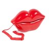 Telefone Moderno Decorativo em Formato de Boca Vermelha - 1