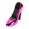 Telefone Moderno Decorativo em Formato de Sapato Rosa Cromado - 1