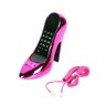 Telefone Moderno Decorativo em Formato de Sapato Rosa Cromado - 2