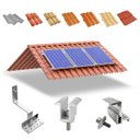 Ver imagem 1 de Kit Estrutura Suporte Fixador Linha C para 03 Placas Solar Alumínio e Inox Telha Cerâmica e Cimento