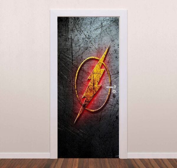 Adesivo Decorativo Para Porta - Flash série | MadeiraMadeira