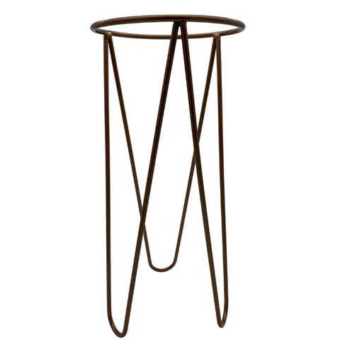 Suporte Tripé 40x18 (bitola 6 Mm) Cor Cobre Jc Jardim