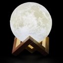 Ver imagem 5 de Luminária Lua Cheia 3d Abajur Decorativa Usb com Suporte