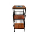 Ver imagem 2 de Fruteira de Ferro e Madeira 2 Andares Com Ladrilho Hidráulico Artesanal Minas Fer IAFRQ2A A2