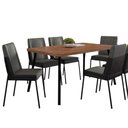 Ver imagem 4 de Mesa de Jantar Retangular 160cm C/ 6 Cadeiras Estofadas Np
