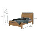 Ver imagem 2 de Cama de Casal Madeira Amêndoa Reali Lopas Amêndoa