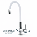 Ver imagem 4 de Torneira Flexível Branca de Mesa