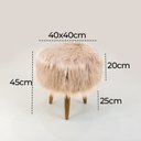 Ver imagem 3 de Puff Decorativo Quarto e Sala de Estar Pelo Sintético Herrero:Rosê