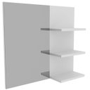 Ver imagem 5 de Espelheira para Banheiro 60 Cm 3 Prateleiras Romana Branco