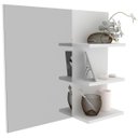 Ver imagem 1 de Espelheira para Banheiro 60 Cm 3 Prateleiras Romana Branco