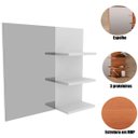 Ver imagem 2 de Espelheira para Banheiro 60 Cm 3 Prateleiras Romana Branco
