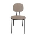 Ver imagem 5 de Cadeira Fixa Secretaria Bolt Maiart M-3000-F478 Tecido J.Serrano Marrom/Bege