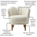 Ver imagem 5 de Poltrona Decorativa Organica Flora Pes Madeira Boucle Tce 1010 Moll
