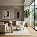 Ver imagem 6 de Poltrona Decorativa Organica Flora Pes Madeira Boucle Tce 1010 Moll