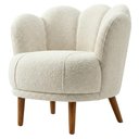 Ver imagem 1 de Poltrona Decorativa Organica Flora Pes Madeira Boucle Tce 1010 Moll
