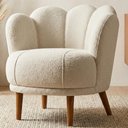 Ver imagem 2 de Poltrona Decorativa Organica Flora Pes Madeira Boucle Tce 1010 Moll