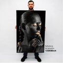 Ver imagem 2 de Quadro Decorativo Caixa Mulher Artística Tacolado Moldura Caixa Alta 4,5cm Madeira sem Vidro 80 X 12