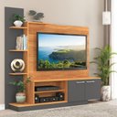 Ver imagem 5 de Estante Home Theater Fellicci Havana Não Necessita Fixação 2 Portas 2 Nichos 3 Prateleiras