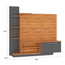 Ver imagem 4 de Estante Home Theater Havana para TV até 55 Polegadas 2 Portas Cinamomo/ Grafite- Fellicci Móveis