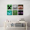 Kit quadros Decorativos Minecraft Mobs - 1