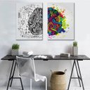 Ver imagem 3 de Kit Quadros Decorativos Duas Partes do Cérebro