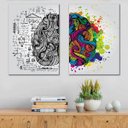 Ver imagem 1 de Kit Quadros Decorativos Duas Partes do Cérebro