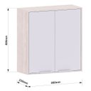 Ver imagem 3 de Armário Aéreo para Cozinha 80 Cm 2 Portas Atenas Cinza Cristal