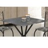 Conjunto de Mesa Teixeira Tampo de Granito Topázio com 4 Cadeiras Craqueadas - Preto - 3