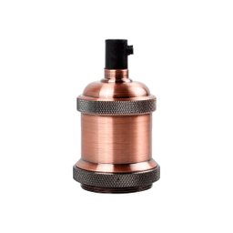 Kit 2 Pendente Soquete Vintage Retrô Edison Cobre + Tampa - 2