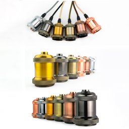 Kit 2 Pendente Soquete Vintage Retrô Edison Cobre + Tampa - 5