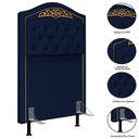 Ver imagem 4 de Cabeceira Cama Box Solteiro 90cm Imperial J02 Suede Azul - Mpozenato