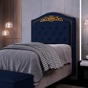 Ver imagem 2 de Cabeceira Cama Box Solteiro 90cm Imperial J02 Suede Azul - Mpozenato