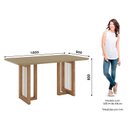 Ver imagem 3 de Mesa de Jantar Yara 160 Cm Canto Arredondado com Vidro Nature – Henn