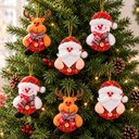 Ver imagem 1 de Enfeite Árvore de Natal Papai Noel Neve Rena 12cm Kit 18PÇS