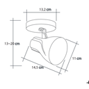 Ver imagem 2 de Luminária de Teto Spot Direcionável Octa Plus1 Lâmpada Praia Litoral E27 Bivolt:Rosa Pink/110V/220V