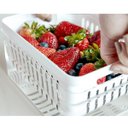 Ver imagem 4 de Kit 4 Organizadores De Geladeira Com Cestos Escorredores 2,2L Caixas Plásticas Para Legumes Clear Fr