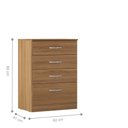 Ver imagem 5 de Conjunto de Guarda Roupa e Cômoda Casal Mabel 6 Portas de Bater 6 Gavetas MDP Amendola Off-White