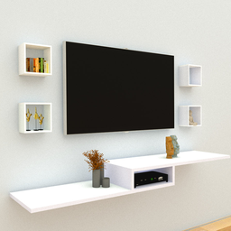 Rack Suspenso para Tv em Mdf Sala Quarto Escritório - Compmovel - 2