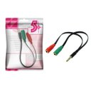 Ver imagem 1 de Cabo Adaptador P3 Macho x 2 P2 Fêmea para Fone Microfone Headset Preto - 5+