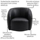 Ver imagem 5 de Poltrona Decorativa Organica Essence Base Fixa Courino Tcs 724 Moll