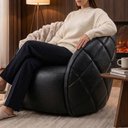 Ver mais imagens de Poltrona Decorativa Organica Essence Base Fixa Courino Tcs 724 Moll