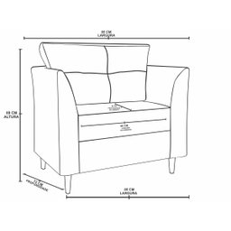Poltrona Decorativa Sala Quarto Recepção Isis Suede Bege - Visalar - 3