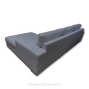 Ver imagem 6 de Sofá de Canto com Chaise de Casal em Sarja Cinza, 3,20m x 1,70m
